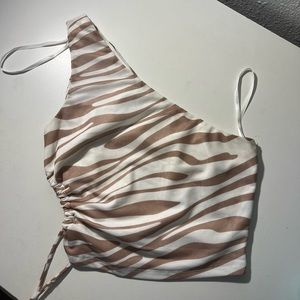 Princess Polly Zebra Asymmetrical Top